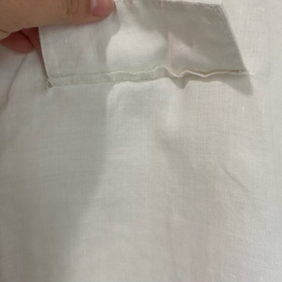 Creation White Linen Button Down Size XXL - Picture 4 of 9